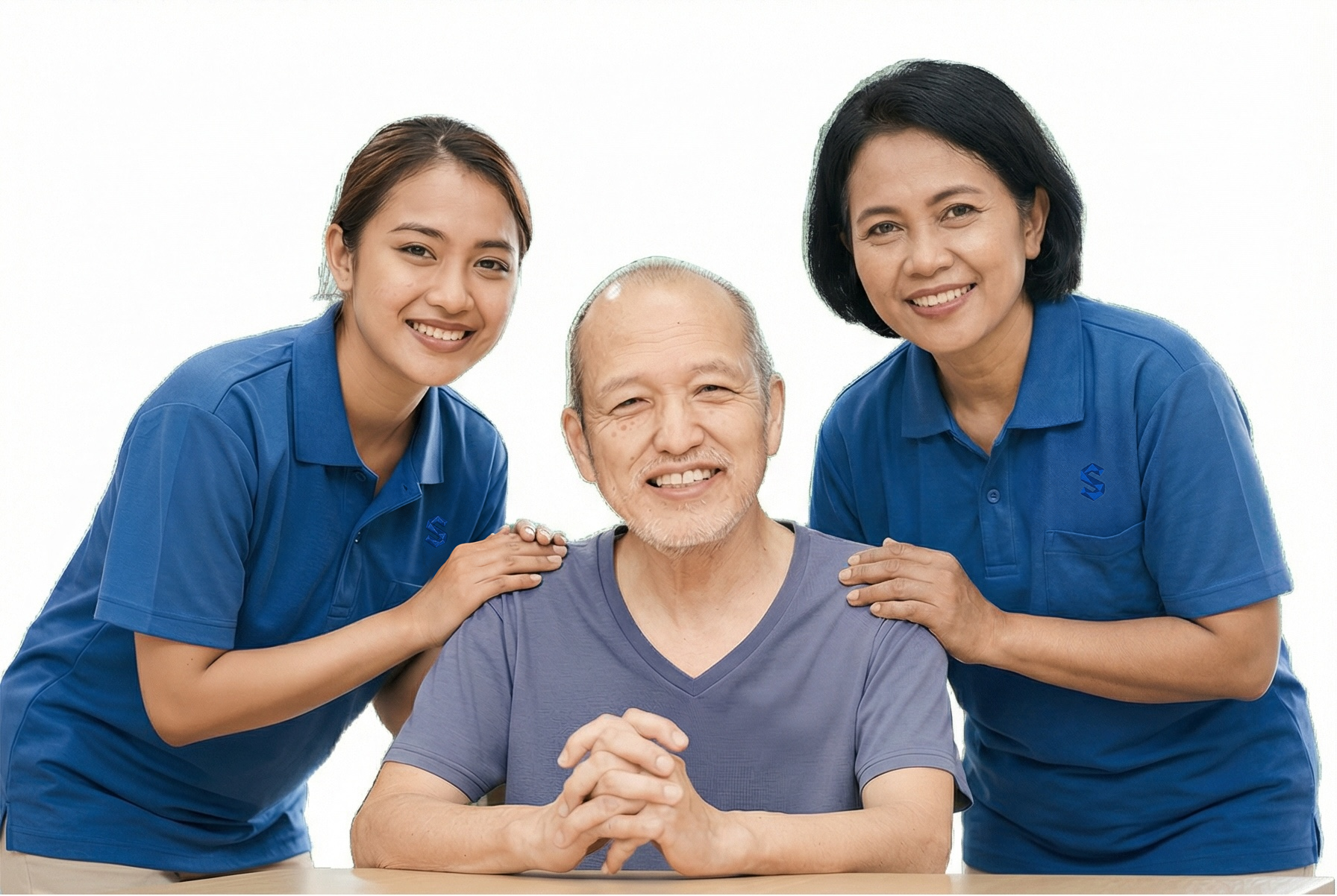 Sapphire Maids helpers caring for an elderly family member